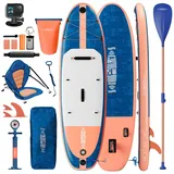 JUMMICO SUP Board Set Aufblasbar, Stand Up Paddling Board mit 2-in-1-Sup Paddel und Sitz. Geeignet zum Sitzen, Liegen. Standup Paddle Boards mit Kamerahalterung und Zubehörset, für Bequeme Nutzung.
