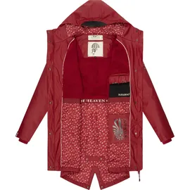 Navahoo Damen wasserdichte Übergangsjacke Regenjacke Flower of Ocean Blood Red Gr. M - M