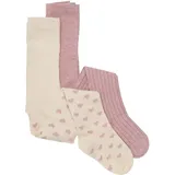 MINYMO Stockings w. Pattern (2-pack) light rose (507) 56\62