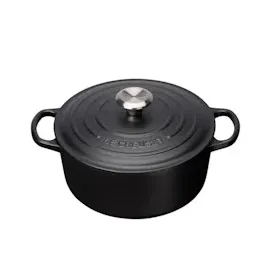 Le Creuset Signature Bräter 22 cm rund schwarz glänzend