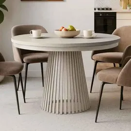 beautysofa Lumi Ø 100–180 cm beige