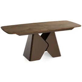 WFL GROUP Vanta 180 x 90 x 76 cm ausziehbar Eiche braun