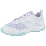 Puma VARION II JR Indoor Court Shoe, White Light Aqua, 37.5 EU