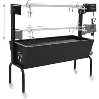 vidaXL BBQ Rotisserie Edelstahl schwarz