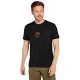 Icebreaker Merino 150 Tech Lite Iii Logo Reflections Kurzarm-t-shirt - Black - S