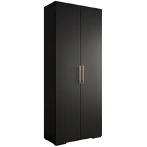 abiks möbel Drehtürenschrank INOVA 100 x 236,7 x 47 cm Schwarz/Gold