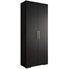 abiks möbel Drehtürenschrank INOVA 100 x 236,7 x 47 cm Schwarz/Gold