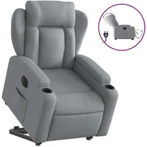 vidaXL Relaxsessel mit Aufstehhilfe Elektrisch Stoff 94,5 x 100 x 80 cm Grau