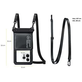 mobile origin Waterproof Floating Case with Small Pouch 6.8" black/white