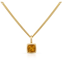 Orolino Kette mit Anhänger Gold 585 mit echtem Citrin 5x5mm gelb
