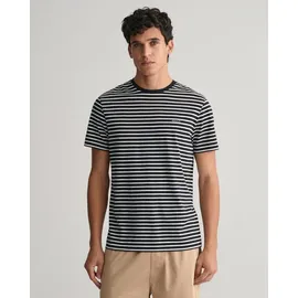 GANT T-Shirt »STRIPED T-SHIRT«, fein gestreift, Gr. L, black, , 17665707-L