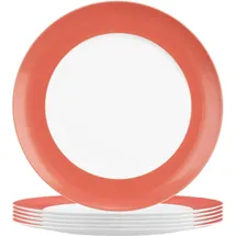 SELTMANN WEIDEN Liberty Pure Colors Frühstücksteller ø 22,5 cm 6er Set - Flamingo Red