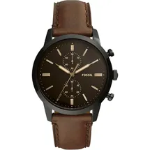 Fossil Townsman uhr für Herren, Chronographenwerk mit Edelstahl- oder Lederarmband, Hellbraun, 44MM