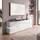 Vladon Game TV-Aufsatz 138,5 x 9,5 x 34,5 cm Weiß matt/Brombeer Hochglanz MDF/Spanplatte