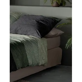IRISETTE Flanell Gestreift Grün 200 x 200 cm + 2 x 80 x 80 cm