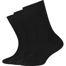 CAMANO Soft Originals Bio-Baumwolle Crew Socken Kinder 0005 - black 39-42, schwarz, Baumwolle, 23% Polyamid, 1% Elasthan, uni, Socken Socken,