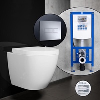 treos Serie 810 Compact Komplett-SET Wand-WC mit neeos Vorwandelement,, 810.03.2001+16603CR#SET,