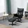 Homcom Relaxsessel Kunstleder 84 x 101 x 75 cm Schwarz mit Hocker