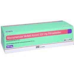 MYCOPHENOLAT MOFETIL Accord 500 mg Filmtabletten 250 St