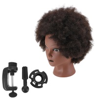 Ipetboom Kurze Haare Perücken 1Stk Kunstkopfmodell aus echtem Haar Kurze haar mannequin kopf Kosmetik-Mannequinkopf perücken echtes Haar Attrappe Afro Modell Kopf Übungskopf Reales Haar