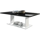 Vladon Couchtisch, Schwarz Hochglanz, Holzwerkstoff, 120x40x70 cm, Wohnzimmer, Wohnzimmertische, Couchtische