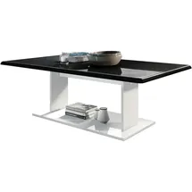 Vladon Couchtisch, Schwarz Hochglanz, Holzwerkstoff, 120x40x70 cm, Wohnzimmer, Wohnzimmertische, Couchtische