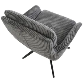 Landscape Drehsessel Olmo Cord 60 x 89 x 69 cm anthrazit