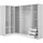 vente-unique Eckschrank LISTOWEL 213 x 184 x 132 cm Weiß