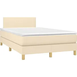 vidaXL Boxspringbett 120 x 200 cm Creme