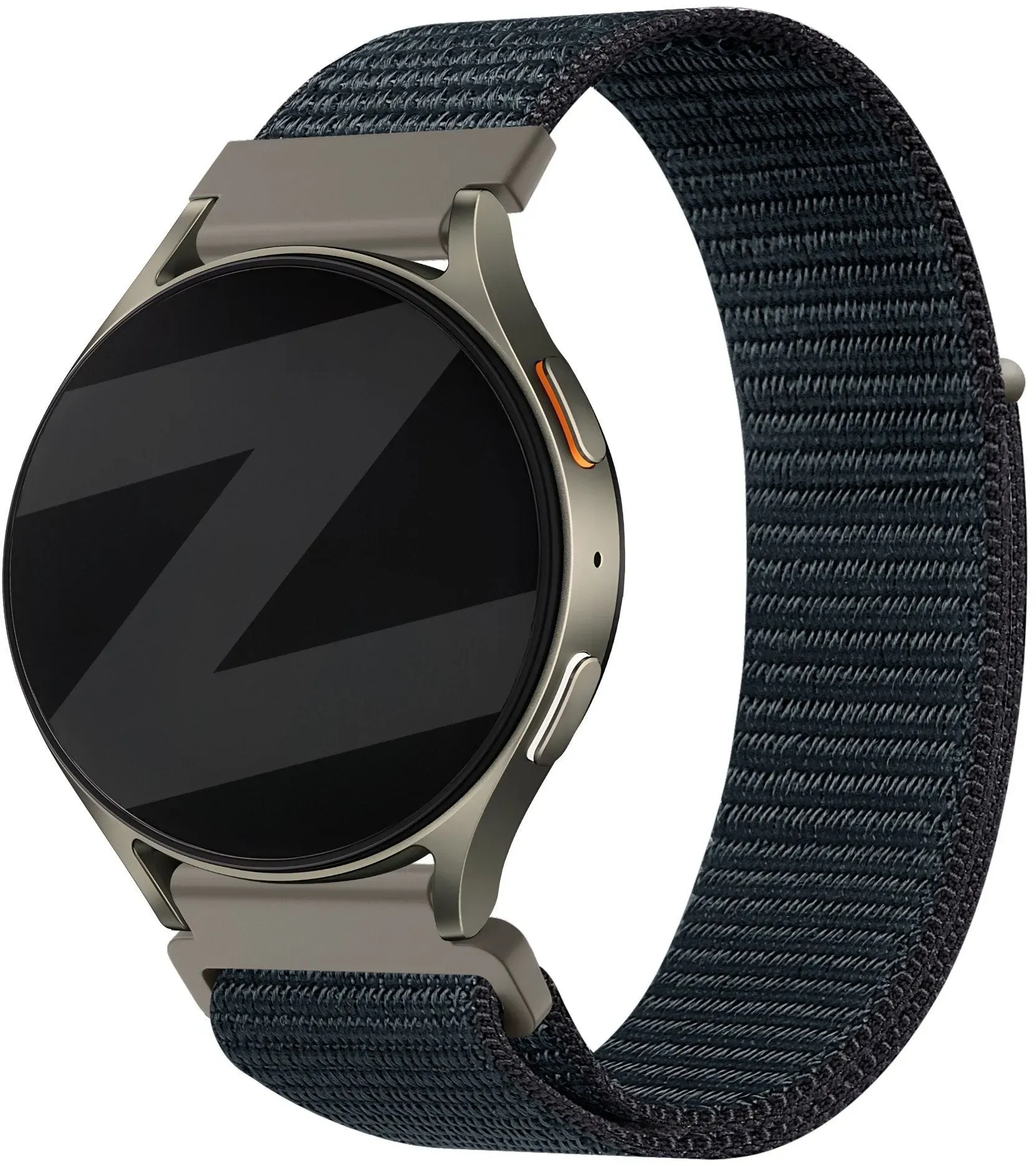 Bandz Motorola Moto Watch - 47mm Armband Nylon 'Easy Fit' für Motorola Moto Watch  - 47mm - Graublau - Klettverschluss