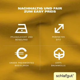schlafgut Easy Jersey 120 x 200 - 130 x 200 cm yellow deep