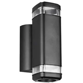RL Außenwandleuchte Aluminium Kunststoff H 21 cm exkl. 2x GU10 schwarz