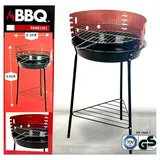 BBQ Holzkohlegrill D33cm x H55cm Rundgrill Standgrill Camping Garten Grill NEU