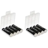 XCell 8x XCell Mignon Akku AA LSD Plus Ni-MH 1,2V 2550 mAh low self-discharge + 2x Akkubox