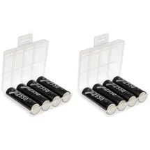 XCell 8x XCell Mignon Akku AA LSD Plus Ni-MH 1,2V 2550 mAh low self-discharge + 2x Akkubox