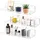 luxuskollektion Wandregal 3er Set 30 x 10 x 6 cm Beige/Transparent