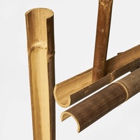 Bambus | 3/4-Rohr | Zaunabdeckung (Beige, 90)