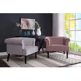 Atlantic Home Collection Loungesessel Samtvelours 86 x 70 x 74 cm rosa