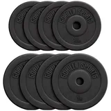 GORILLA SPORTS Hantelscheiben Einzeln/Set, 1,25 - 30kg, Gewichtsscheiben, 30mm Bohrung, Kunststoff schwarz