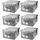 Home4You Aufbewahrungsbox 51 x 24 x 37 cm 6-tlg. grau