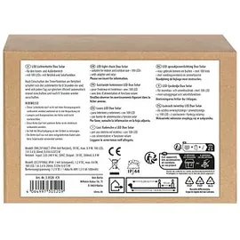 IDENA 100er Seil mit Netzteil/Solarmodul 8h Timer 14m 100 LED Lichterkette braun 14,0 m 1 St.