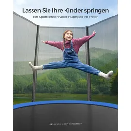 Songmics Trampolin 244 cm Schwarz-Blau