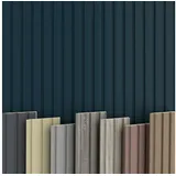 Hexim Wanddekoobjekt Beats De Luxe Ocean (Beats Lamellen 2,75m MDF Lamellenwand Wandpaneele Lamellenverkleidung Wandverkleidung Akusiktpaneele Holzpaneele Natur Holz (8 Paneele & Zubehör, Beats De Luxe Ocean) blau