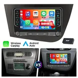 ESSGOO DAB+ Für Seat Leon 1P1 2005-2012 Carplay Android 15 Autoradio GPS Navi Autoradio (RDS, 4+64GB(optional), Digitalradio (DAB), FM, Apple Carplay Android Auto GPS Navi WIFI BT EQ) schwarz