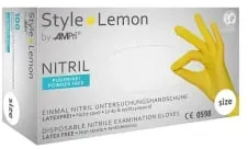 Style Lemon Nitrilhandschuhe, puderfrei, gelb 01189-XL , 1 Packung = 100 Stück, Größe XL