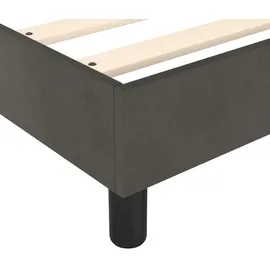 vidaXL Boxspringbett 160 x 200 cm dunkelgrau