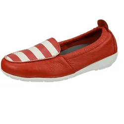 Mokassin NATURAL FEET "Maja", Damen, Gr. 39, rot, Leder, casual, Schuhe, mit optimalem Halt