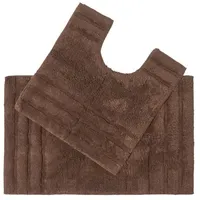 Homescapes 2-teiliges Badematten-Set Spa Supreme Badematte 50x80 und WC