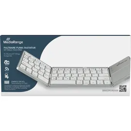 MediaRange kompakte Funk-Tastatur mit 63 Tasten und Touchpad, silber,
