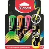 Maped Textmarker FLUO PEPS FLEX 4 St. Mehrfarbig